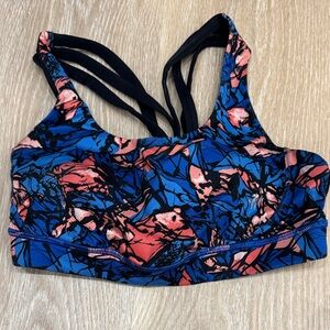 Lululemon Blue and Pink Sports Bra size 6